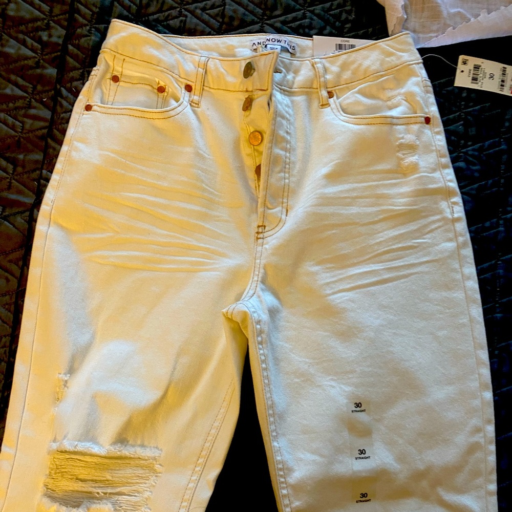 New whitewashed jeans